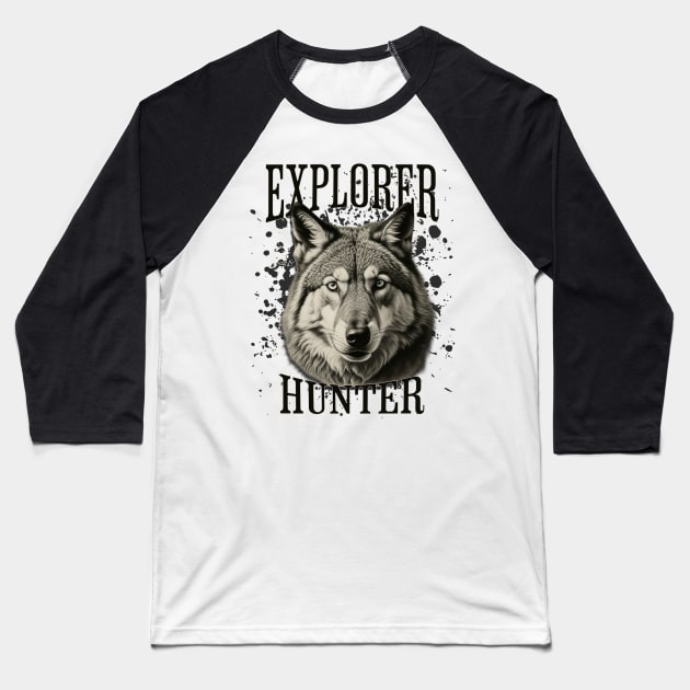 Explorer and Hunter Baseball T-Shirt by Richardramirez82